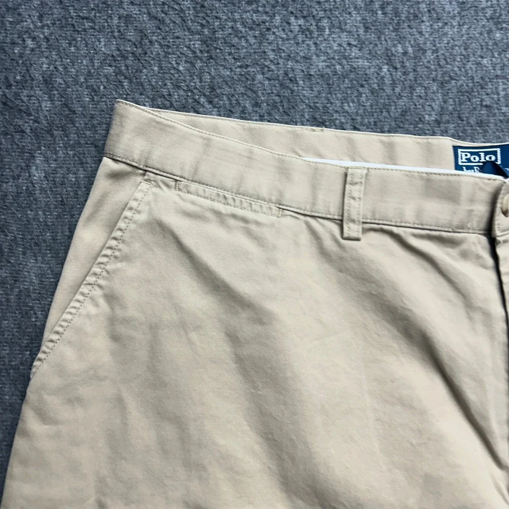 Polo Ralph‎ Lauren Chino Shorts Mens Casual Khaki Golf Size 42 Beige Preppy